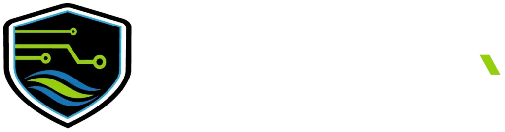 Tech security shield icon